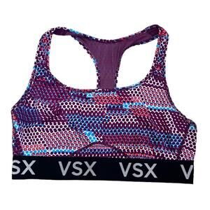 Victoria's Secret Sport Purple Racer Sports Bra Size Large